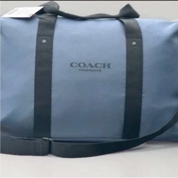 Coach Fragrance Duffle slate blue Weekender Carry-on Gym Shoulder / Hand Bag New - Picture 3 of 7